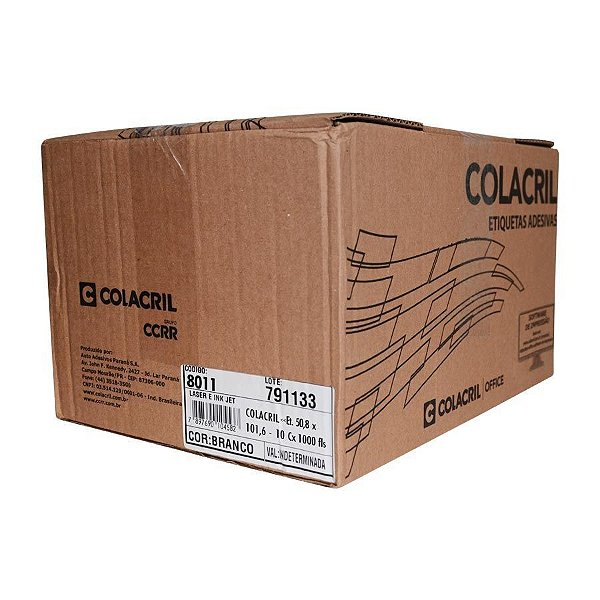 Etiqueta Colacril Laser Carta Speed Label (61083) 8011 com 1.000 Folhas
