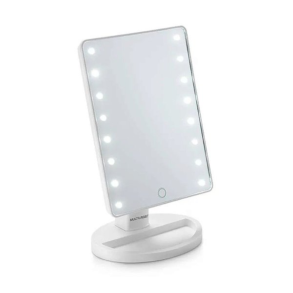 Espelho de Mesa com LED + Acessório de Zoom Branco - Multilaser - HC174