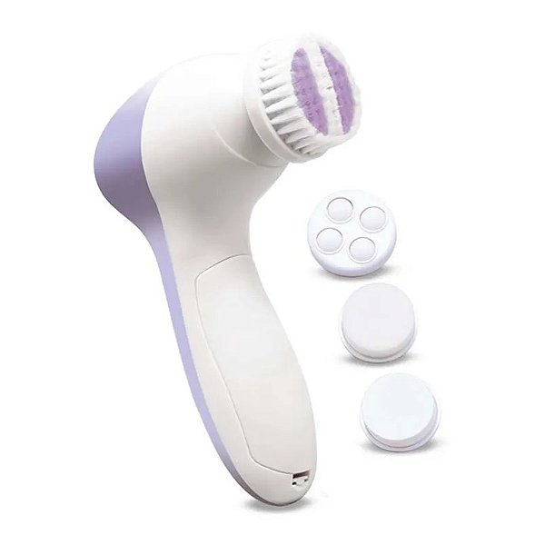 Kit Spa Facial Lilás 4 em 1 + Estojo Lilás - Multilaser - HC180