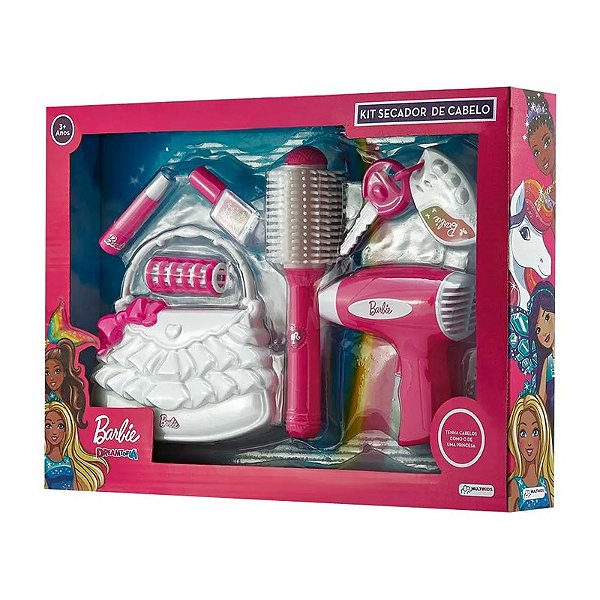 Kit Secador de Cabelo Barbie Dreamtopia - Multikids - BR920