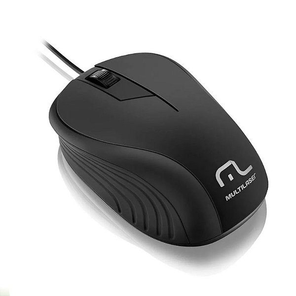 Mouse USB Óptico Preto Multilaser MO222