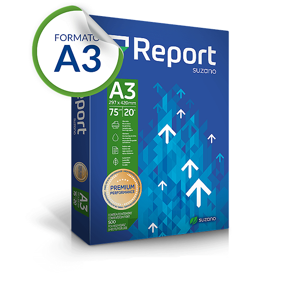 Papel Sulfite A-3 75G Report Premium PCT C/500FLS