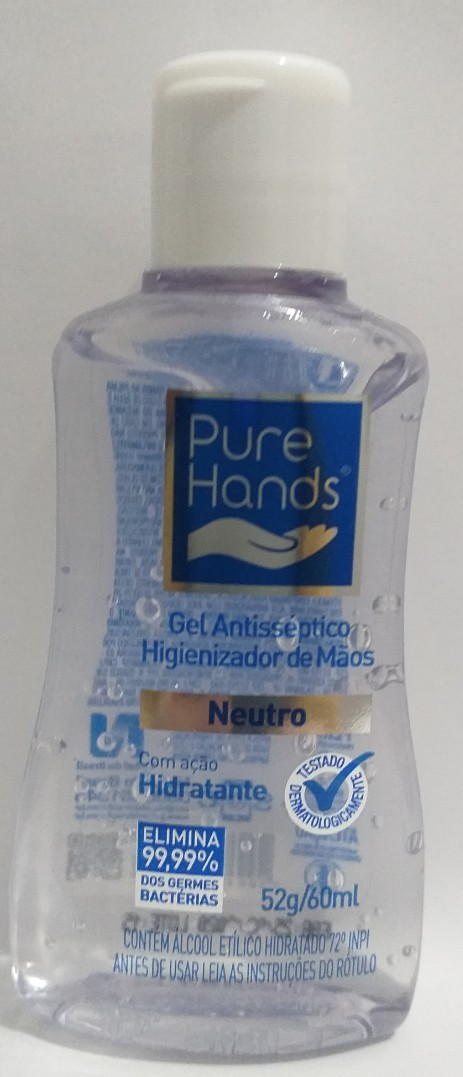 Alcool 70º Gel 52g (60ml) Pure Hands