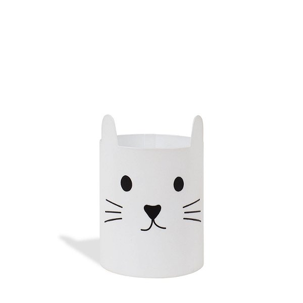 Porta Lápis Caneta Gato Branco 3249