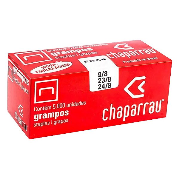 Grampo Galvanizado para Grampeador 9/8 - 23/8 - 24/8 CX C/5000 UN Chaparrau