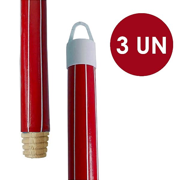Cabo de Madeira 1,50m Plastificado C/ Rosca 3 UN