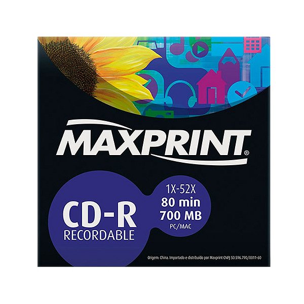 CD-R Gravável Envelope Maxprint