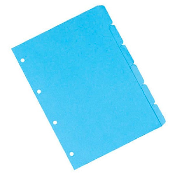 Divisória Oficio Cartolina Azul 6 Projeções Livramento