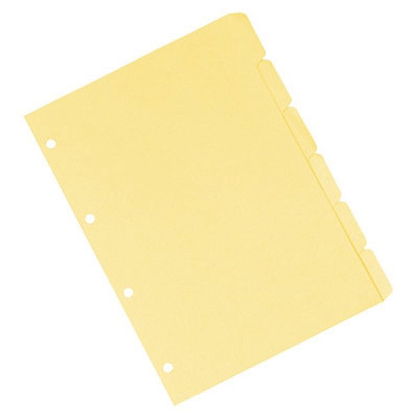 Divisória Oficio Cartolina Amarela 6 Projeções Livramento