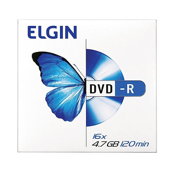 DVD-R Gravável 4.7GB 120min 16x Envelope Elgin