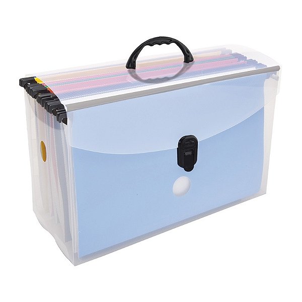 Kit Maleta com Alça  Cristal C/10 Pastas Colors Dello