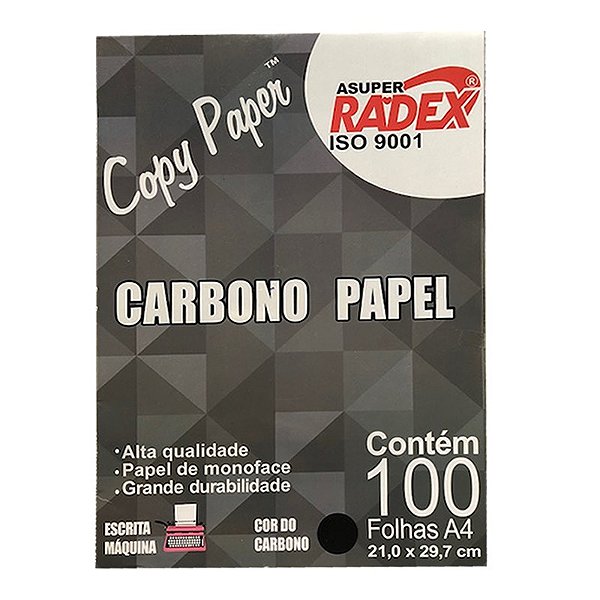 Carbono Preto P/Máquina A-4 Radex 100fls