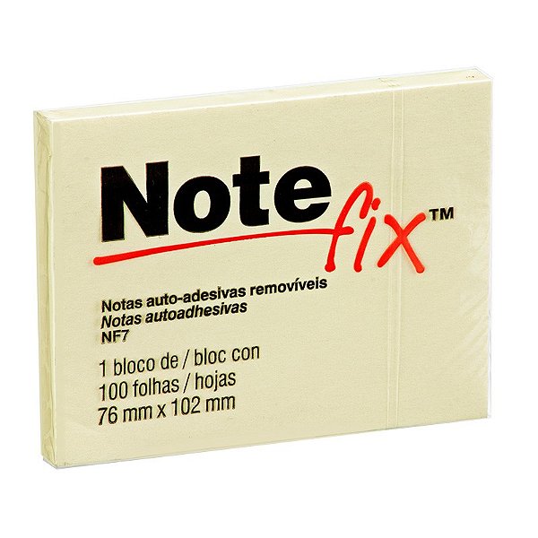 Bloco Adesivo Notefix 3M 76x102mm Amarelo