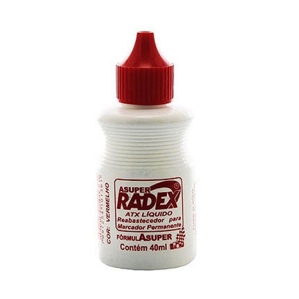 Reabastecedor para Pincel Permanente Radex Vermelho - 40ml