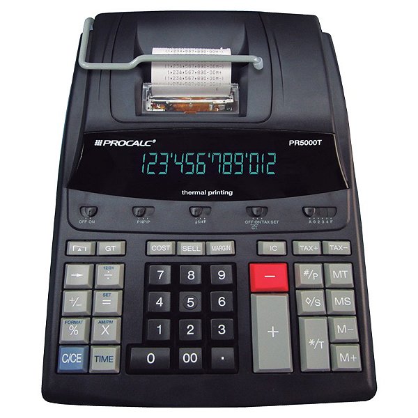 Calculadora de Mesa com Bobina Térmica 12 Dígitos Procalc PR5000T