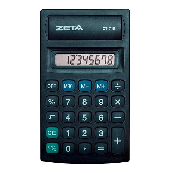 Calculadora de Bolso 8 Dígitos ZT - 715 Zeta