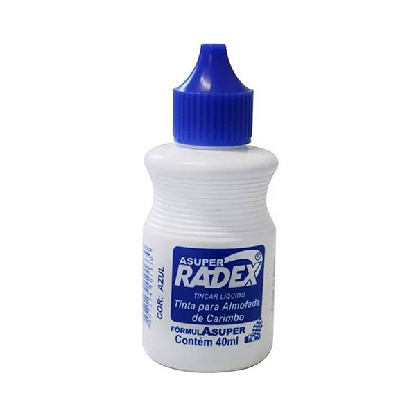 Tinta para Carimbo Radex 40ml Azul