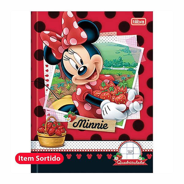 Caderno Quadriculado Brochura 1x1cm 40Fls Minnie Tilibra