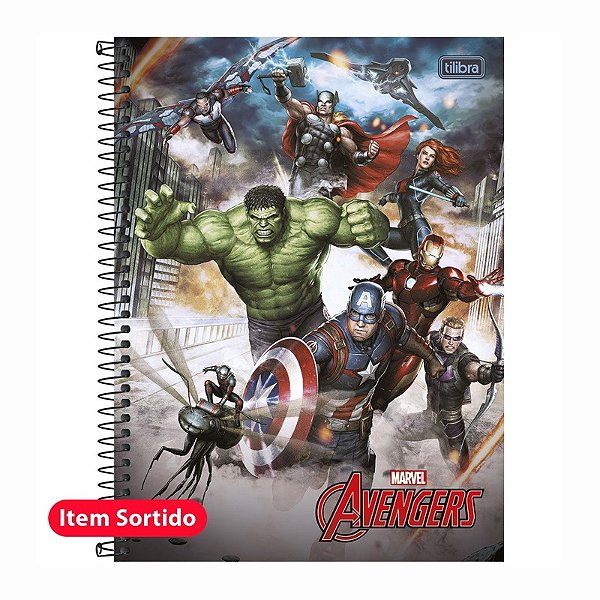 Caderno Capa Dura Univ. 1x1 96Fls Avengers Tilibra