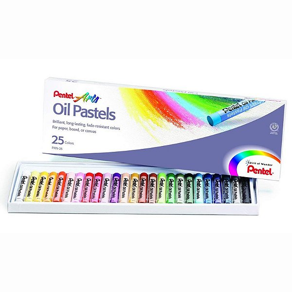 Giz Pastel Oleoso 25 Cores Pentel