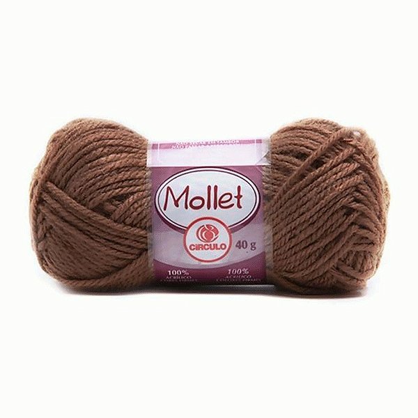 Novelo de Lã Marrom 40g Mollet