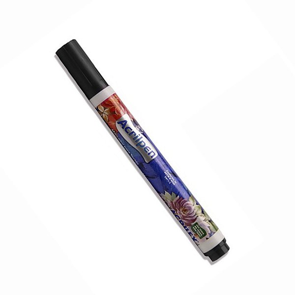 Caneta para Tecido Preta Acrilex