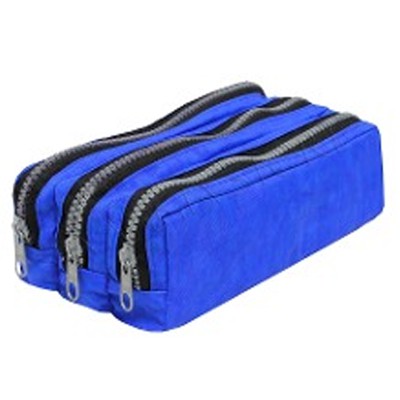 Estojo Triplo Tactel Azul Fizz