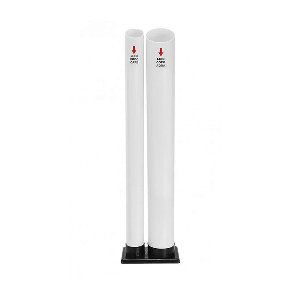 Dispensador de Copo Misto 2 Tubos Branco E14
