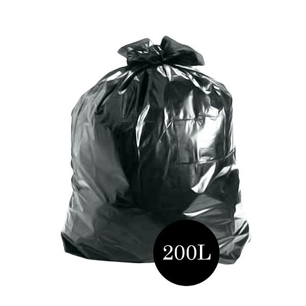 Saco de Lixo Comum Preto 200LTS PCT C/100 UN
