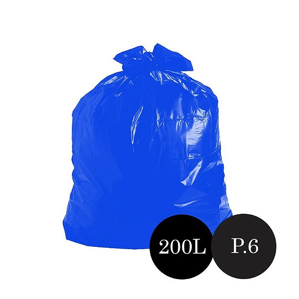 Saco de Lixo Azul P.6 200LTS PCT C/100 UN