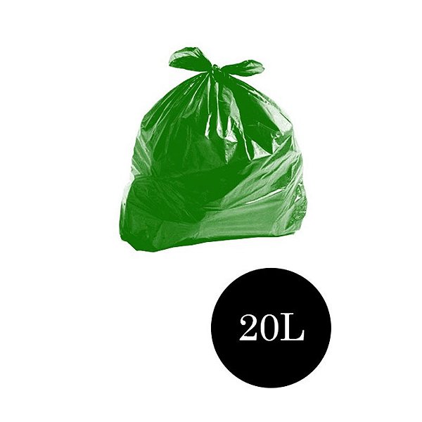 Saco de Lixo Comum Verde 20LTS PCT C/100 UN
