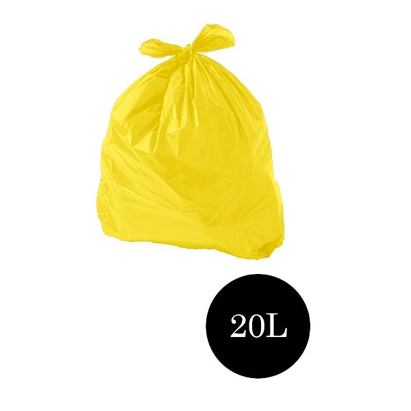 Saco de Lixo Comum Amarelo 20LTS PCT C/100 UN