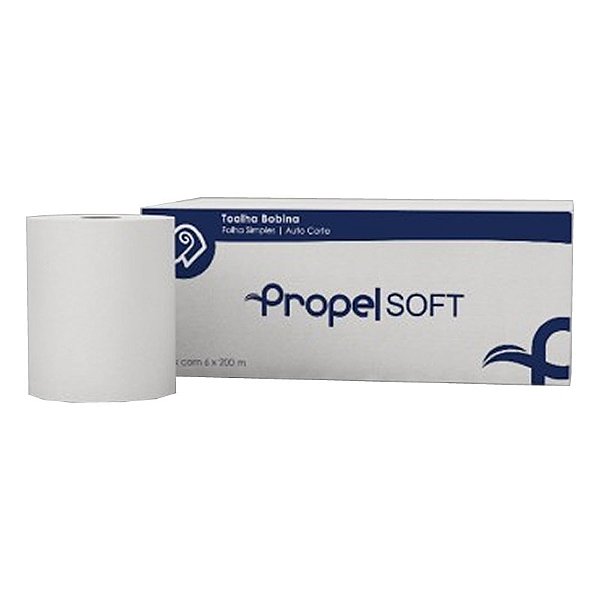 Papel Toalha Bobina Branco 100% Celulose 20x200x6 Propel Especial 28gr 20228