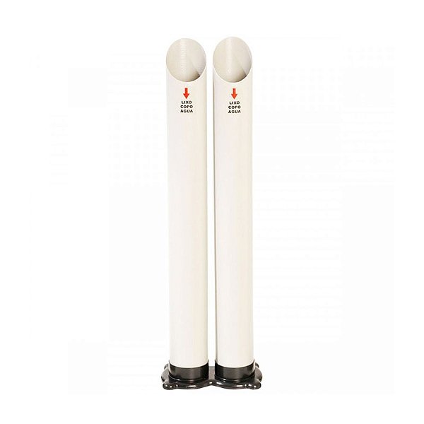 Dispensador de Copo 2 Tubos Branco E17