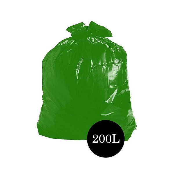 Saco de Lixo Comum Verde 200LTS PCT C/100 UN
