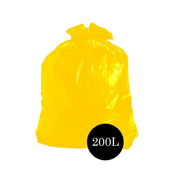 Saco de Lixo Comum Amarelo 200LTS PCT C/100 UN
