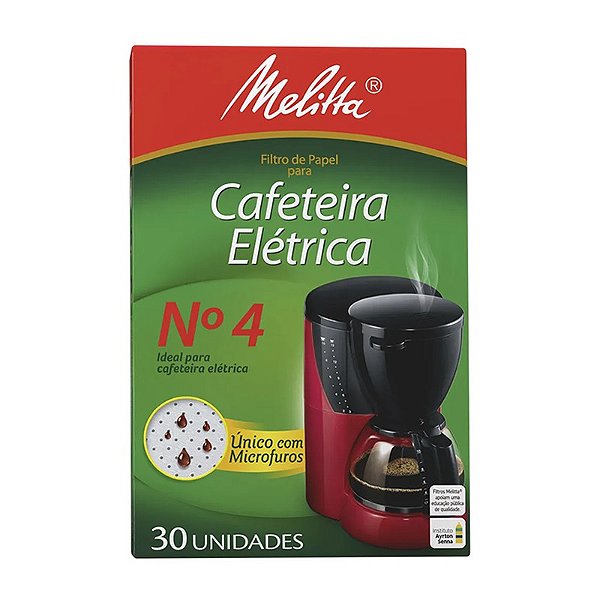 Coador Café P/Cafeteira Elétrica Nº4 Melitta 30 UN