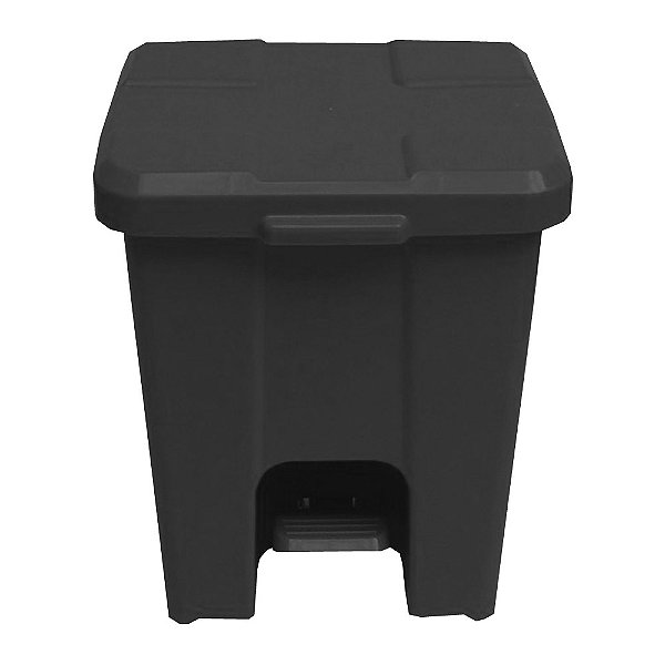 Lixeira Quadrada C/Pedal 15L Preta P15