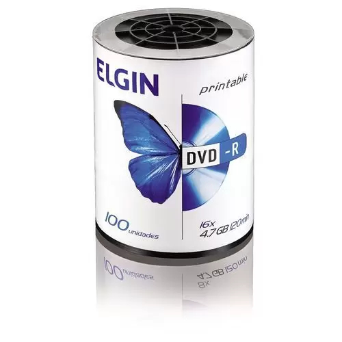 DVD-R Gravável Printable 4.7GB Elgin Bulk C/100 UN