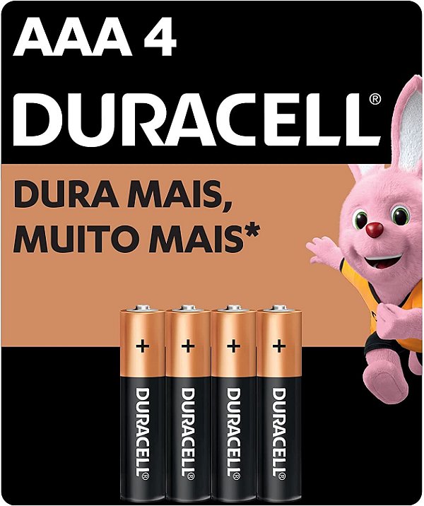 Pilha Alcalina AAA Palito Duracell PCT C/4 UN