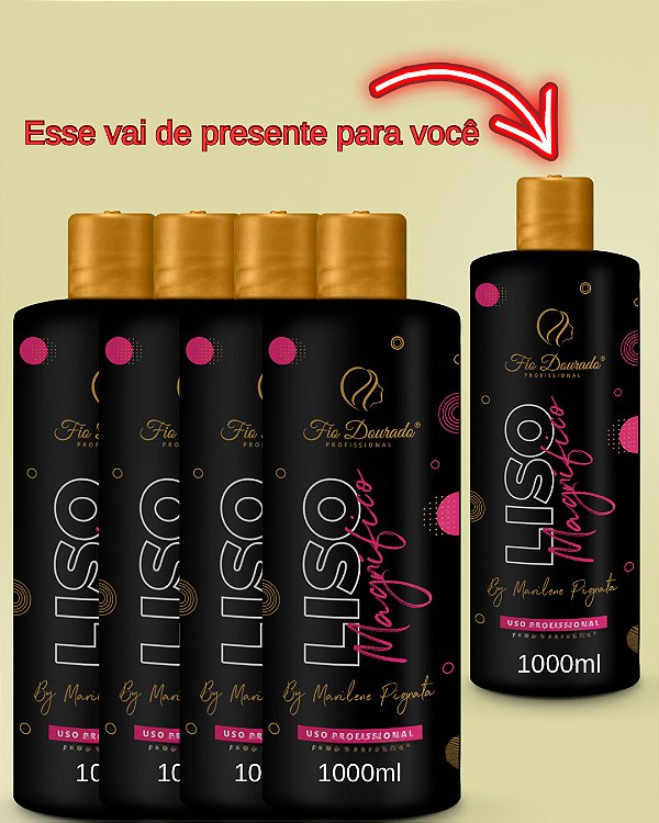 4 REALINHAMENTO LISO MAGNÍFICO  PAUSA 10 A 20 MINUTOS 1L GANHE DE PRESENTE 1 REALINHAMENTO LISO MAGNÍFICO 1L