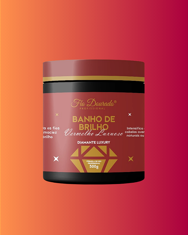 MÁSCARA MATIZADORA BANHO DE BRILHO VERMELHO LUXUOSO 500G
