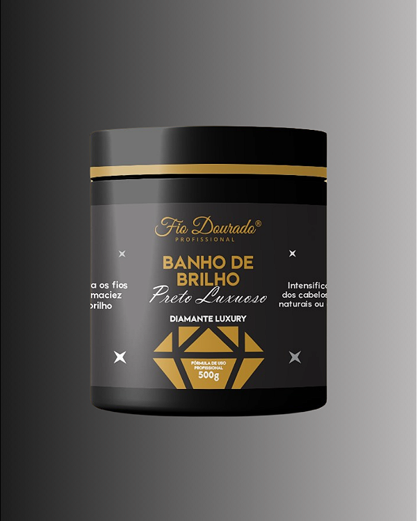 MÁSCARA MATIZADORA BANHO DE BRILHO PRETO LUXUOSO 500Gr