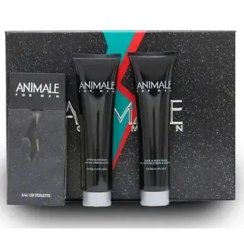 Kit Animale For Men Eau deToilette 100ml + Pós Barba 100ml + Gel De Banho 100ml