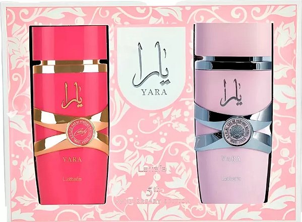 Kit Perfume Lattafa Yara Edp 100ml + Yara Candy Edp 100ml