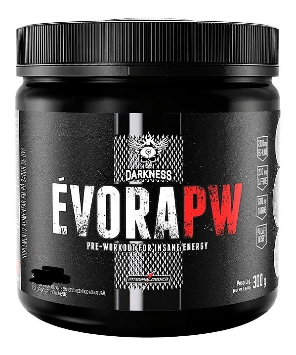Pré Treino Évora Darkness Nova Fórmula 300g 60doses C/ Beta