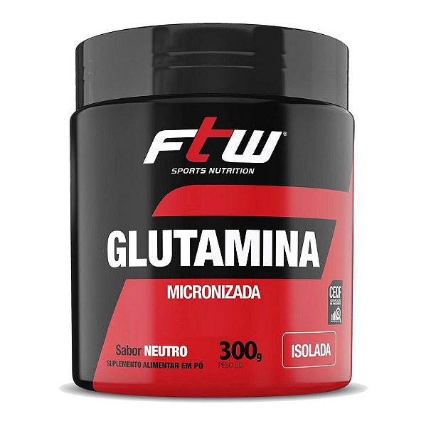 Glutamina Micronizada Isolada - 300g - FTW