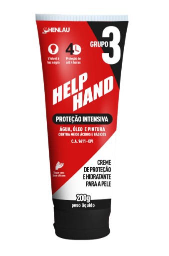 CREME HENLAU HELP HAND GRUPO III BISNAGA 200G CA9611