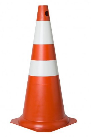 CONE LARANJA/BRANCO 50CM