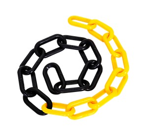 CORRENTE PLASTICA PT/AM ELO GD 6X3CM- METRO
